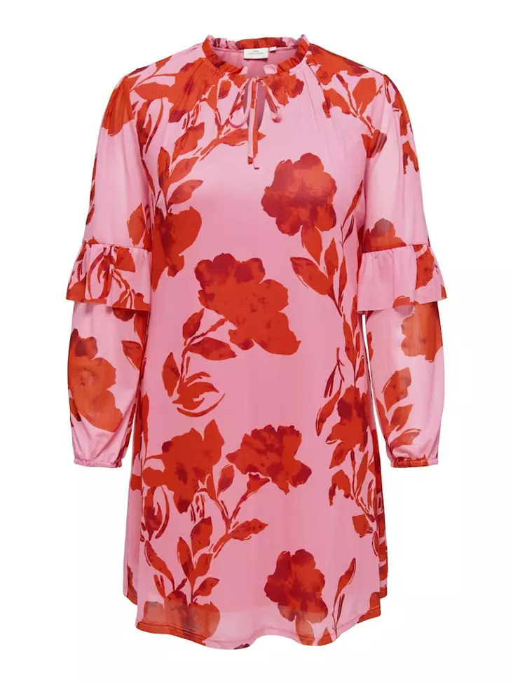 Only Carmakoma plus size stretch dress Carti pink drink/red flower - Dresses and tunics - 138709 - 1