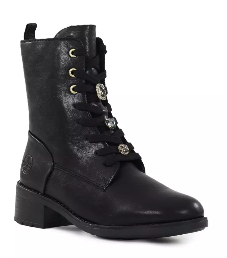 Rieker women's wide-last ankle boots 75432-00 black - Rieker ankle boots - 139209 - 1