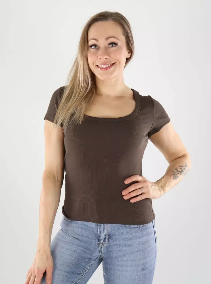 Vero Moda t-shirt chocolate brown - Women's T-shirts - 140979 - 1