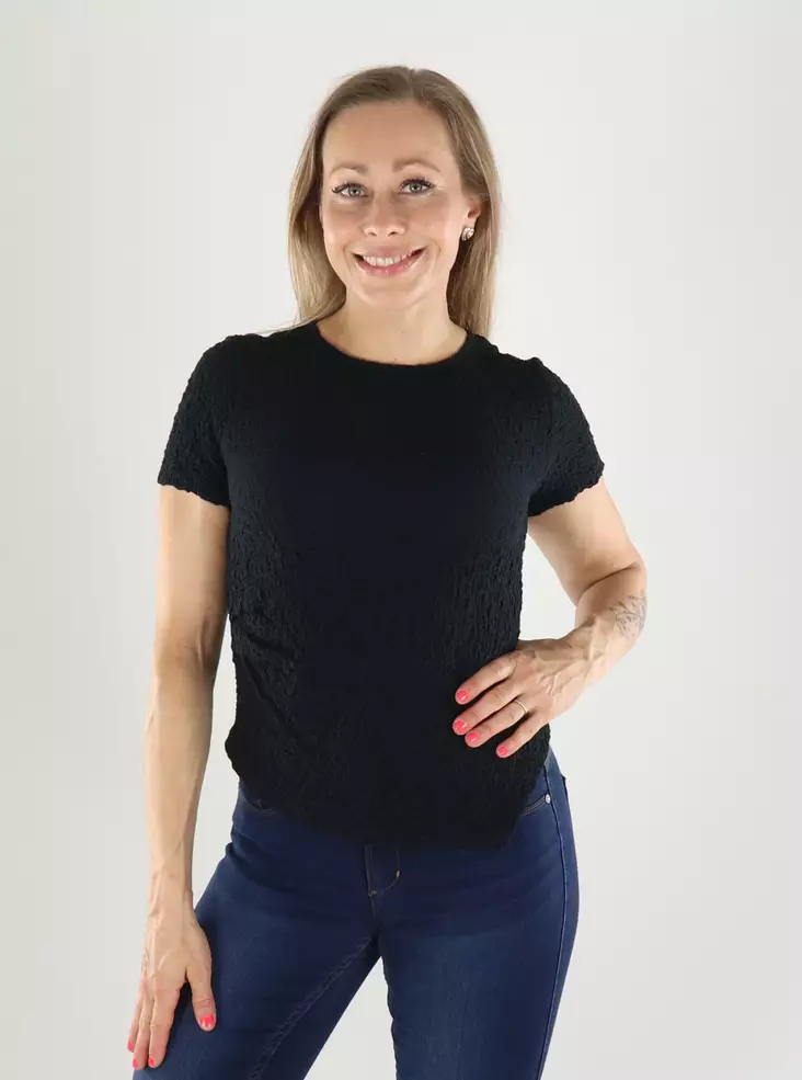 Vero Moda T-Shirt SS ASYMMETRICAL Black - Women's T-shirts - 141319 - 1