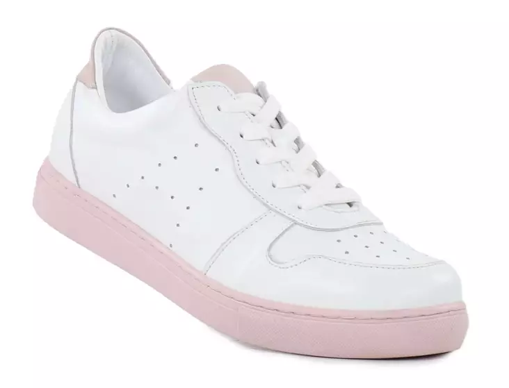 Andrea Conti women's genuine leather sneakers 0341050-1909 white/pink - Women's sneakers - 140309 - 1