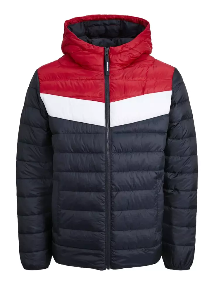 Jack&Jones Jacket JJWEST LIGHT PUFFER HOOD captain/white/true - Men's jackets - 139509 - 1