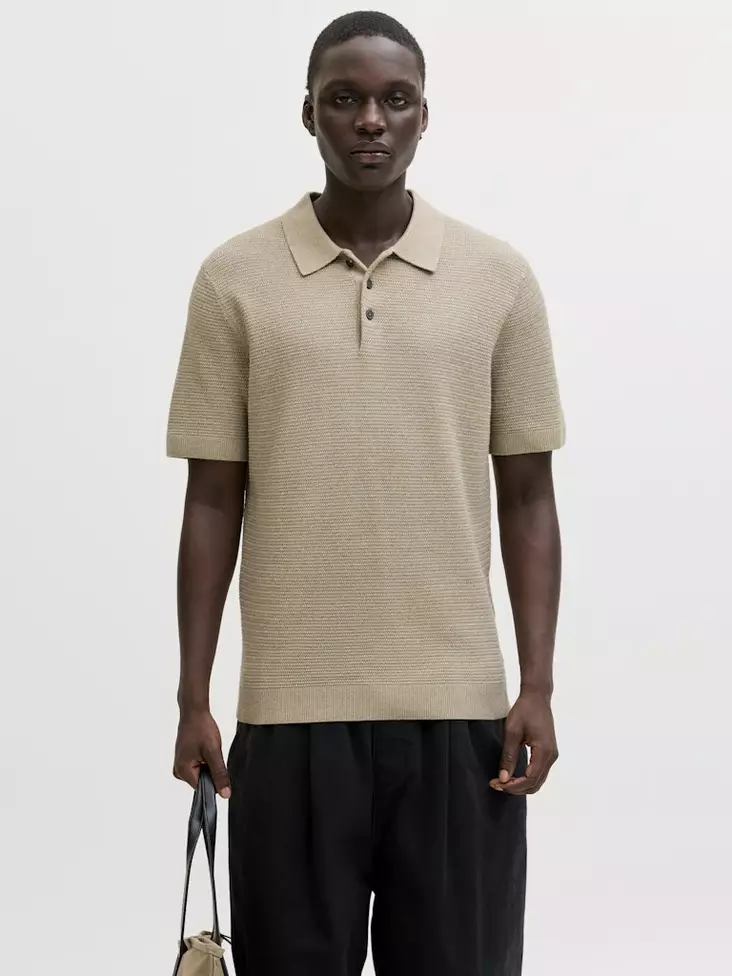 Jack&Jones men's short-sleeved sweater Bluriley lemon pepper - Men's T-shirts - 140939 - 1