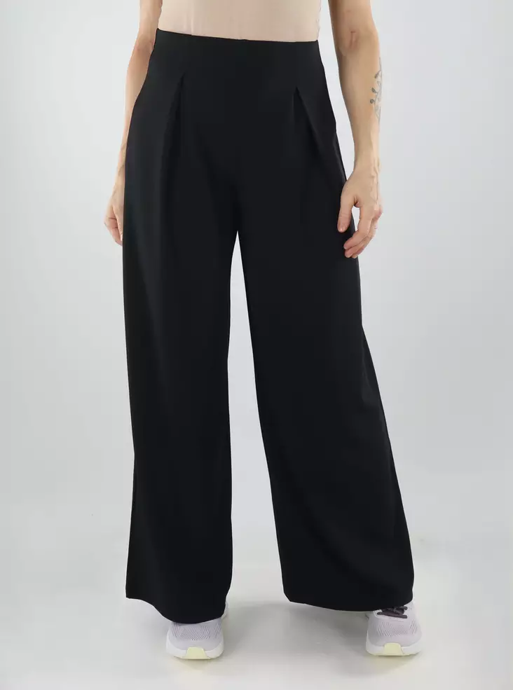 JDY Pants DINA LIFE PLEAT WIDE PANT Black - Women's trousers - 141799 - 1