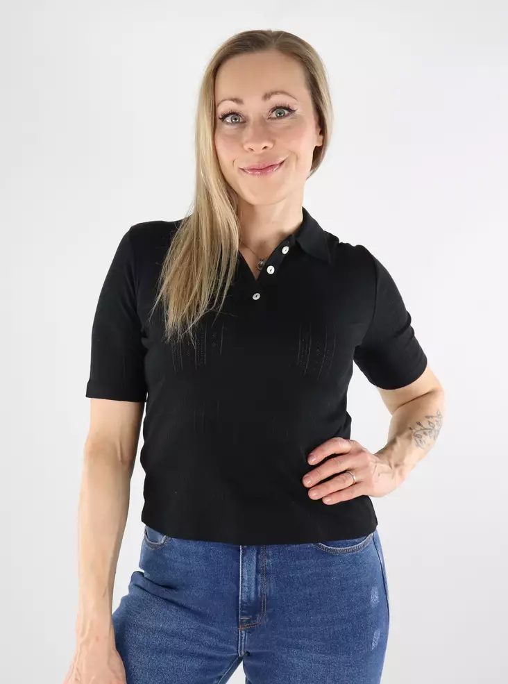 JDY women's t-shirt JDYSALSA Polo black - Women's T-shirts - 138599 - 1