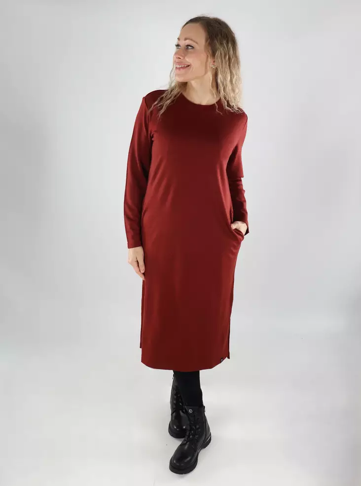North Outdoor midi dress in brick - Women's knitwear - 139479 - 1