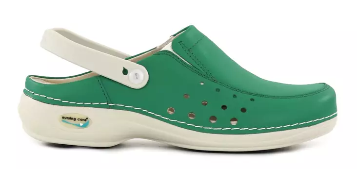 Nursing Care Machine Washable Genuine Leather Work Shoes WG4AP06 Green - Women's work shoes - 115449 - 1