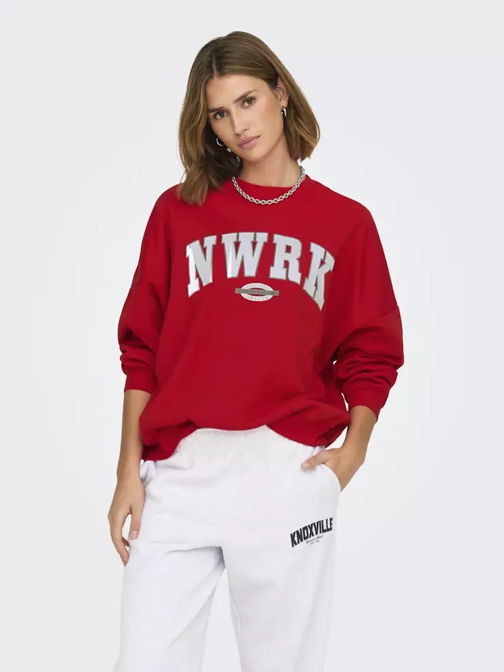 Only women's sweatshirt Club mars red - Women's hoodies and colleges - 137669 - 1