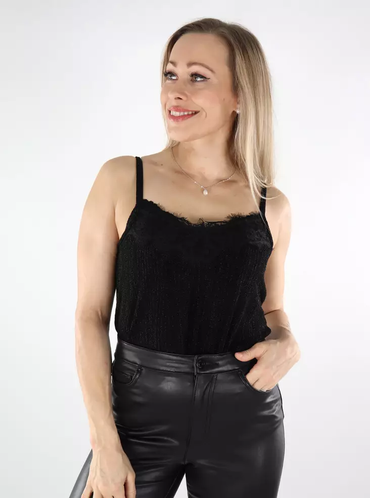 Only women's glitter top black/zigga blac - Women's tank tops - 137489 - 1