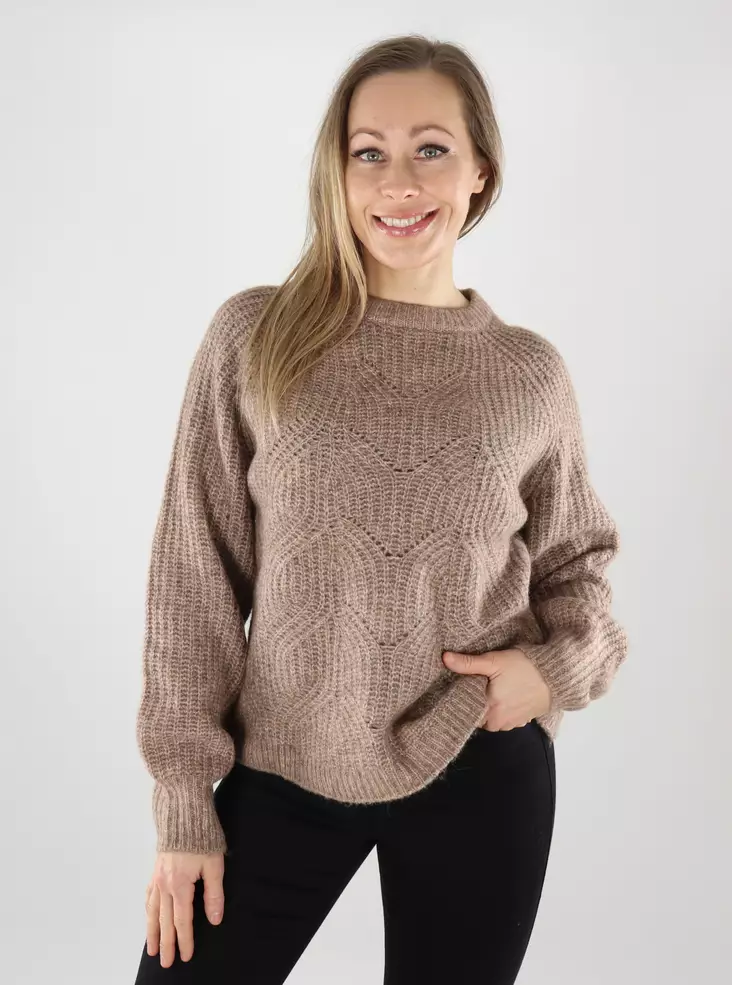 Only women's sweater Structure toasted coconut - Women's knitwear - 139879 - 1