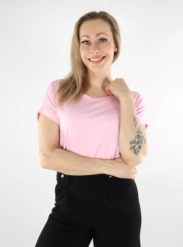 Only women's t-shirt ONLMOSTER O-Neck pink lady - Women's T-shirts - 138209 - 1