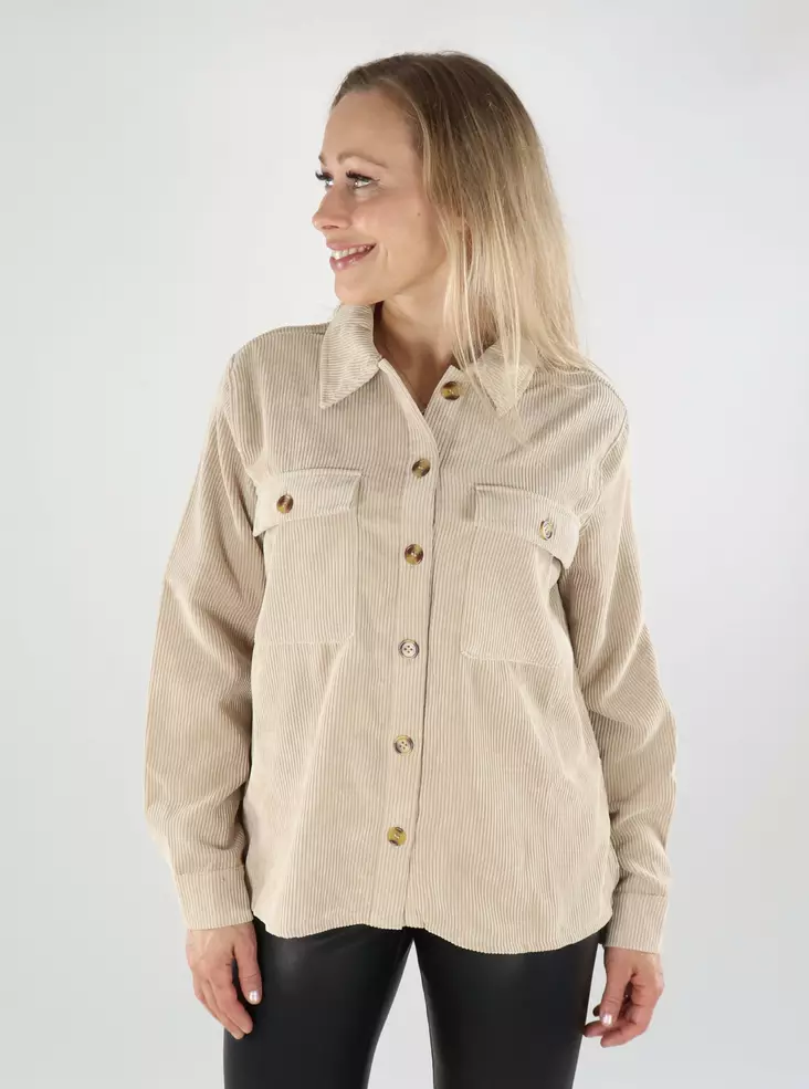 Pieces women's shirt jacket white pepper - Women's light jackets - 138889 - 1