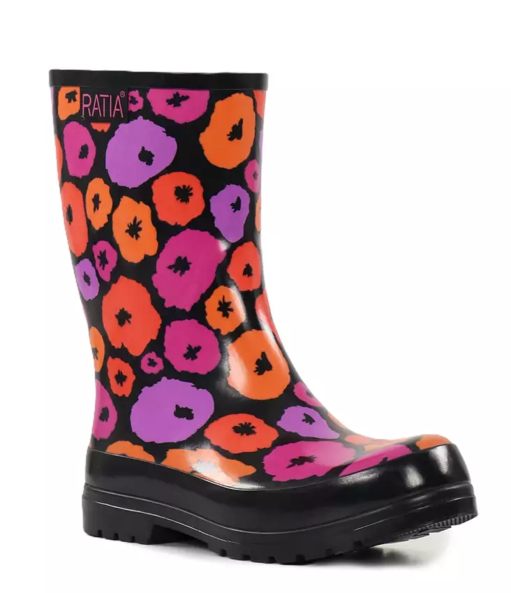 Ratia women's rubber boots Orvokit black/multi - Women's rubberboots - 140369 - 1