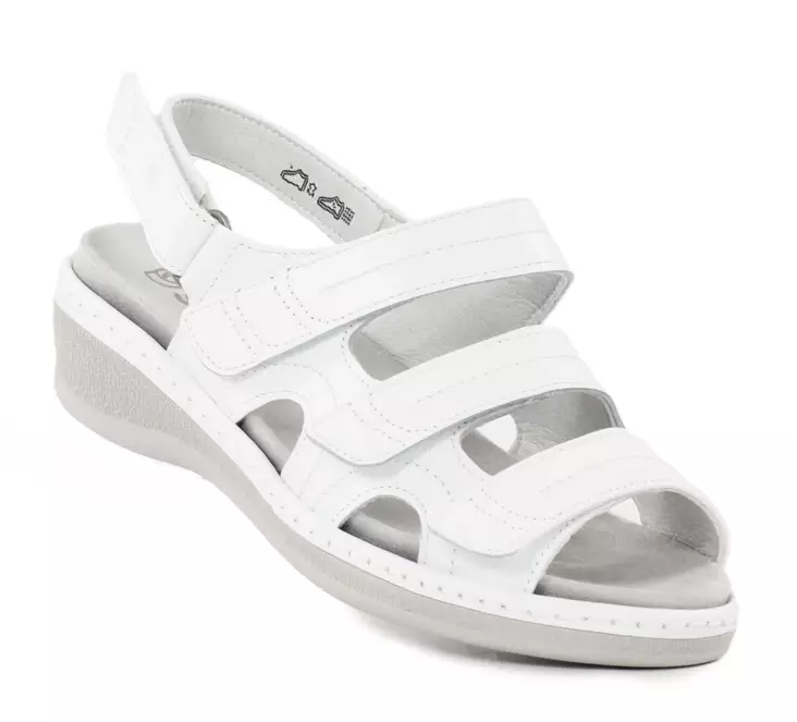 Suave genuine leather sandals Athens 15004T white - Women's sandals - 138139 - 1