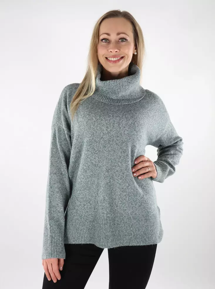 Vero Moda women's sweater Cowlneck Balsam green - Women's knitwear - 137339 - 1