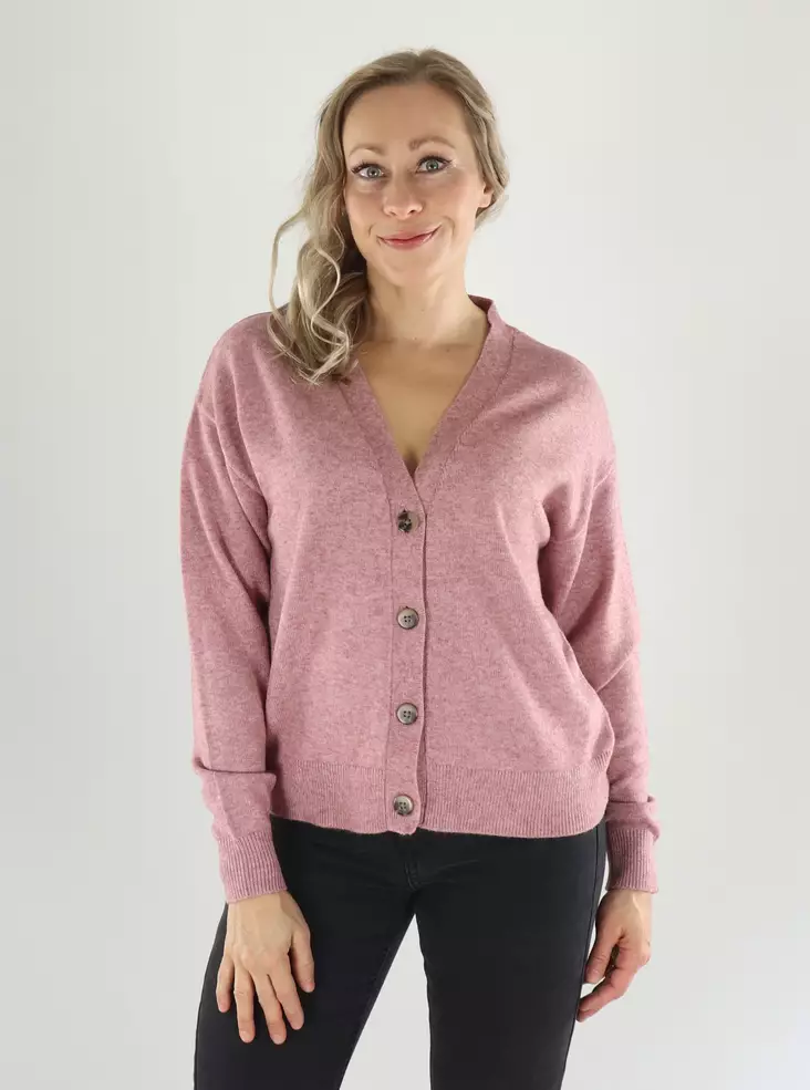 Vila Cardigan VIRIL V-NECK KNIT CARDIGAN nostalgia rose - Women's knitwear - 141619 - 1